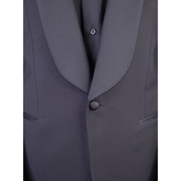 Vito Rufolo Blazer Jacket Men's Size 39-40L Made In Italy Black Solid Tuxedo - Picture 3 of 15